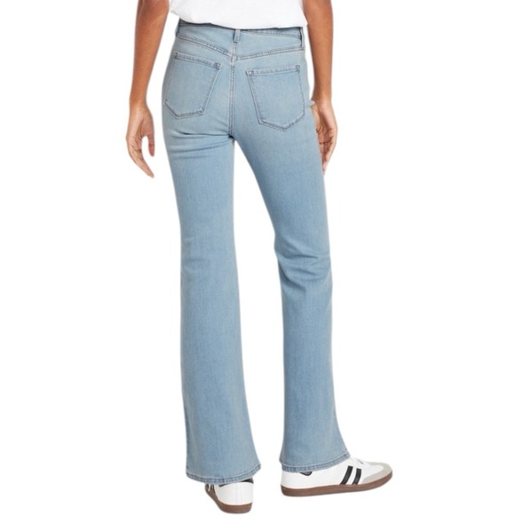 Old Navy Jeans Womens 8 Tall Wow Flare High Rise Light Wash 90s Y2k - Picture 2 of 11